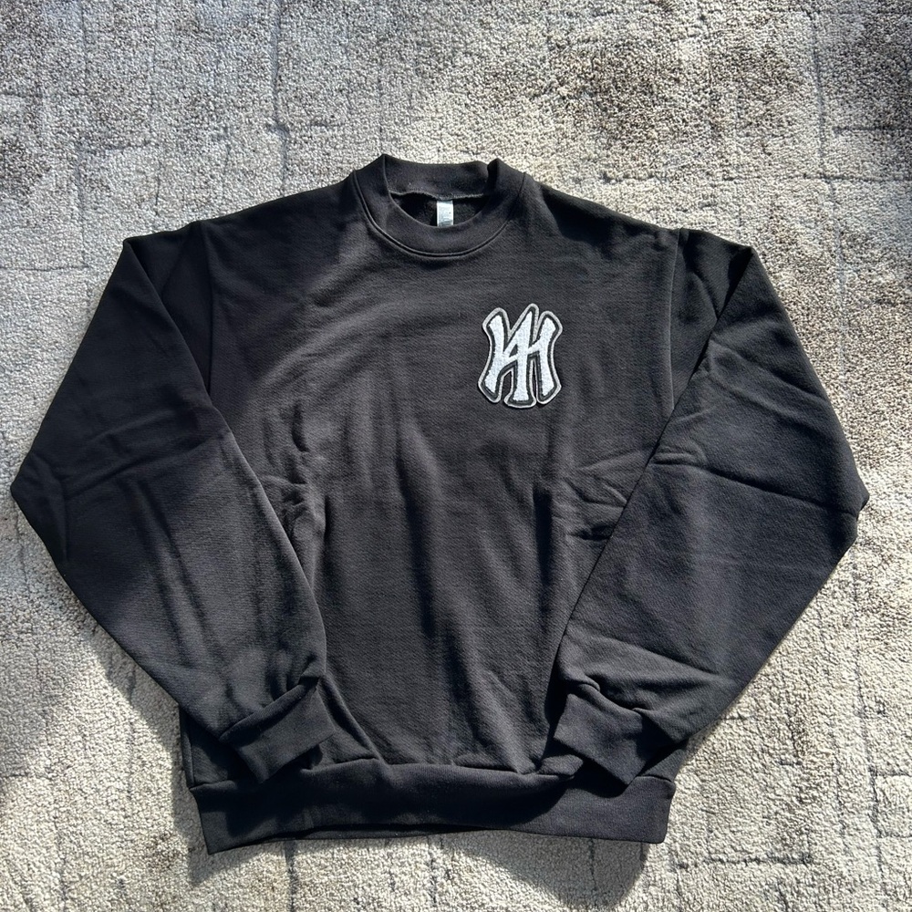 Men's Black Crewneck Sweater 4 Horsemen Logo